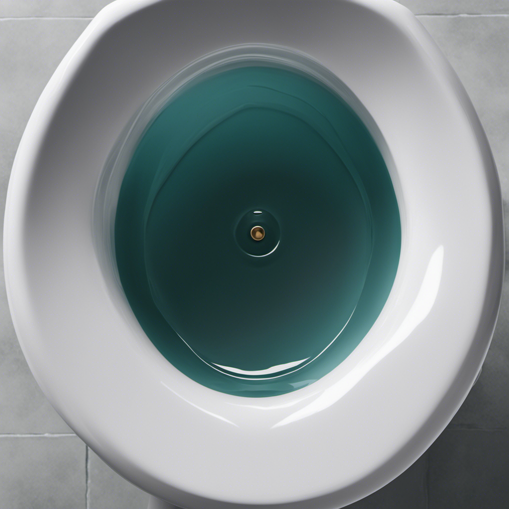 An image depicting a close-up view of a toilet's base, showcasing a pool of water forming around the bottom