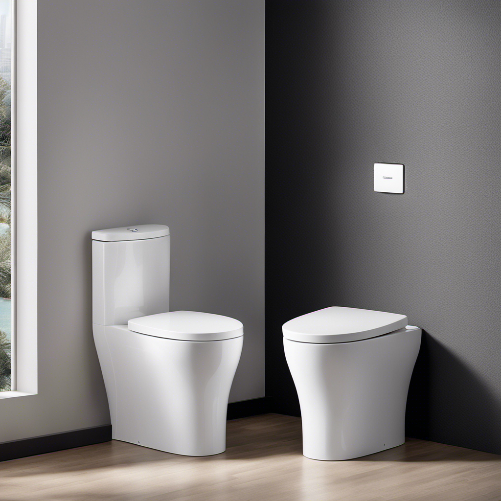 An image showcasing two contrasting toilet seats side by side