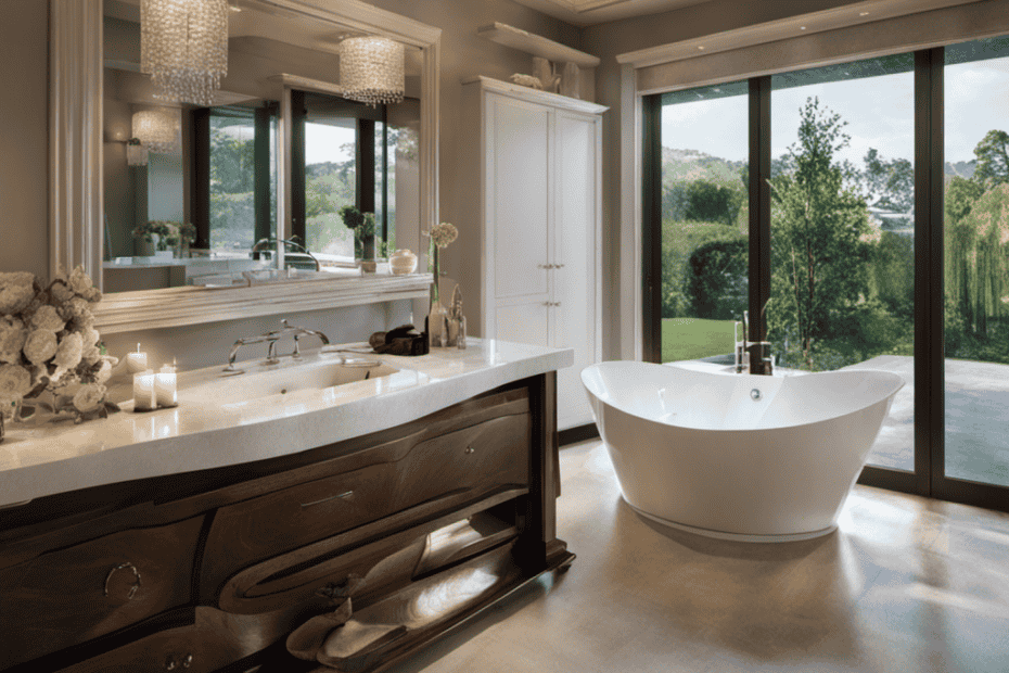 An image showcasing a freshly reglazed bathtub, glistening with a smooth, flawless surface