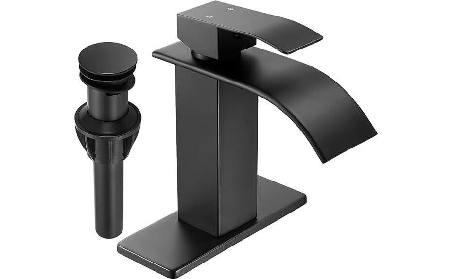 detailed review of fransiton black waterfall bathroom faucet