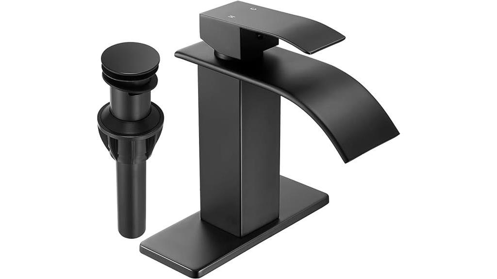 detailed review of fransiton black waterfall bathroom faucet
