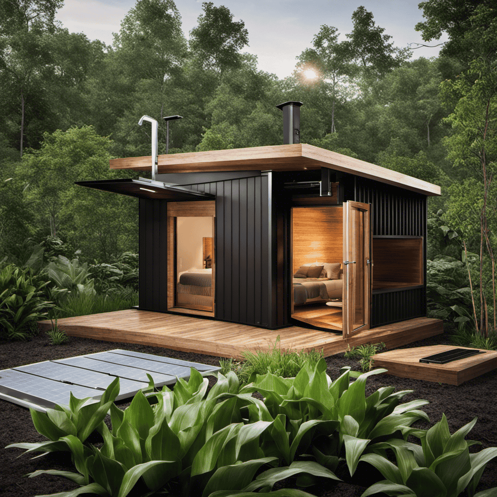 An image capturing the essence of sustainable living with composting toilets