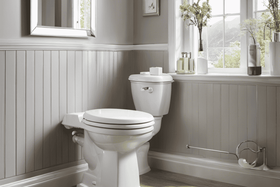 An image showcasing an immaculate bathroom with a sparkling toilet, gleaming tiles, and a pristine toilet brush and plunger neatly stored nearby, highlighting the importance of flawless toilet maintenance