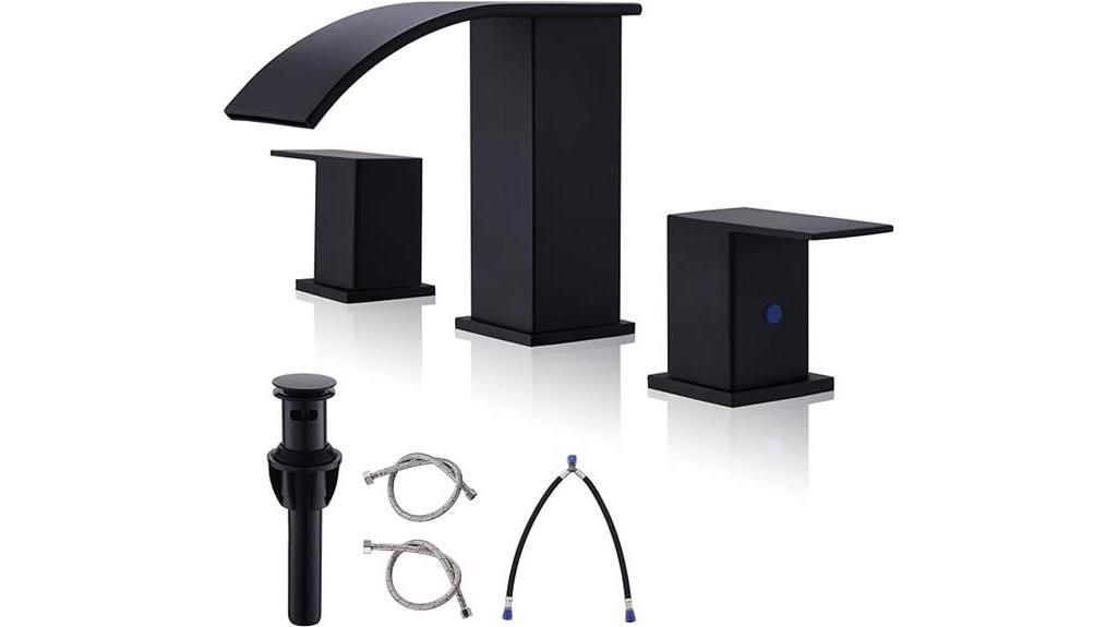 high quality black waterfall faucet