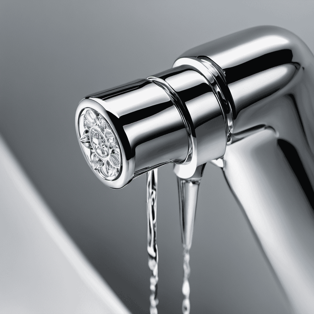 An image showcasing a close-up view of a hand gripping a sleek, silver bathtub stopper firmly, while illustrating the step-by-step process of skillfully removing the stopper from the drain