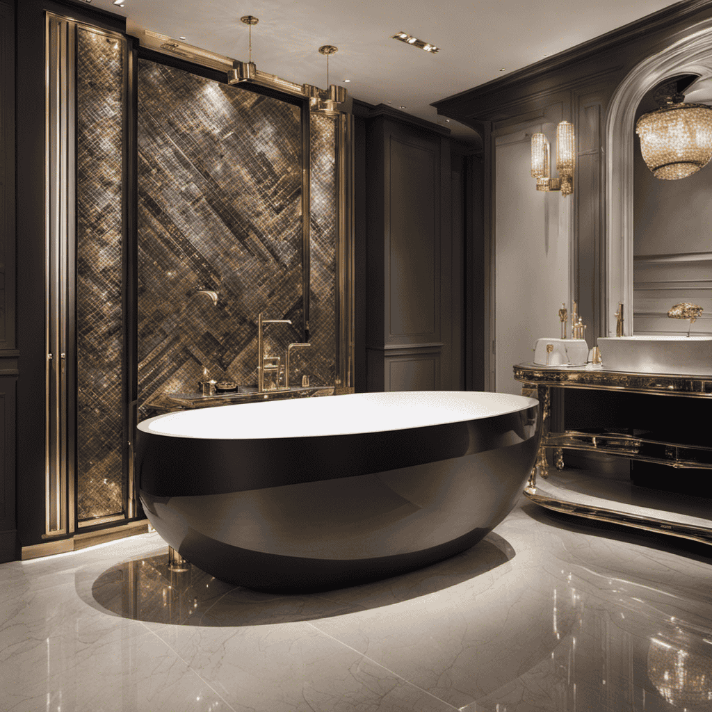 An image showcasing a luxurious bathroom setting with an array of high-end toilets