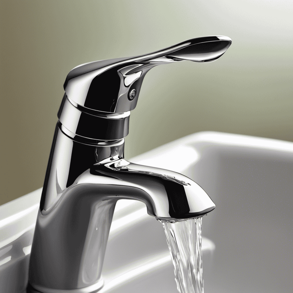 An image showcasing a close-up view of a dripping bathtub faucet
