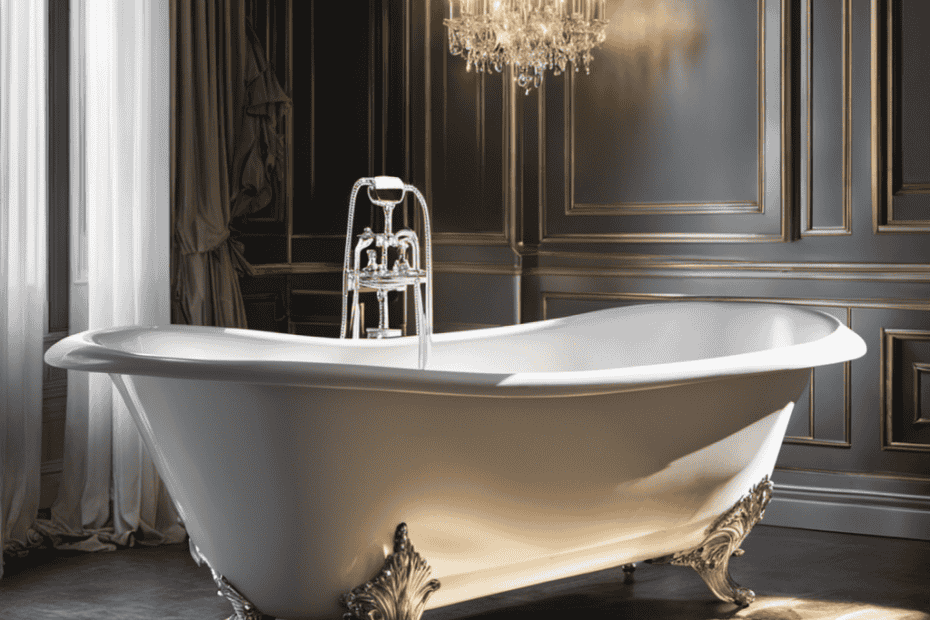 An image that showcases a sparkling white bathtub, free from any black stains