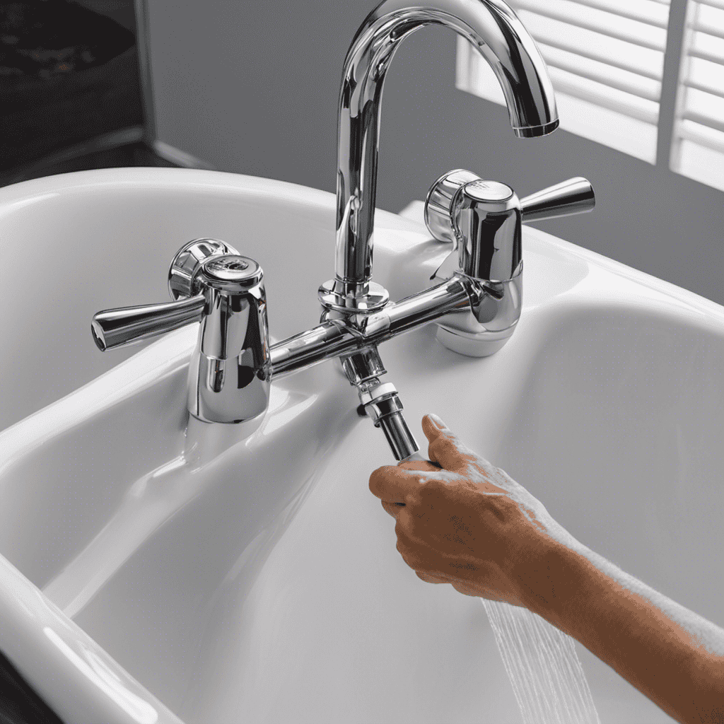 An image displaying a step-by-step guide on installing bathtub fixtures