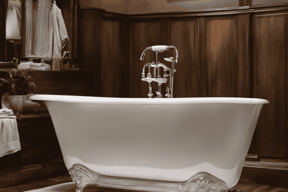 An image capturing the transformation process of a plastic bathtub refinishing project