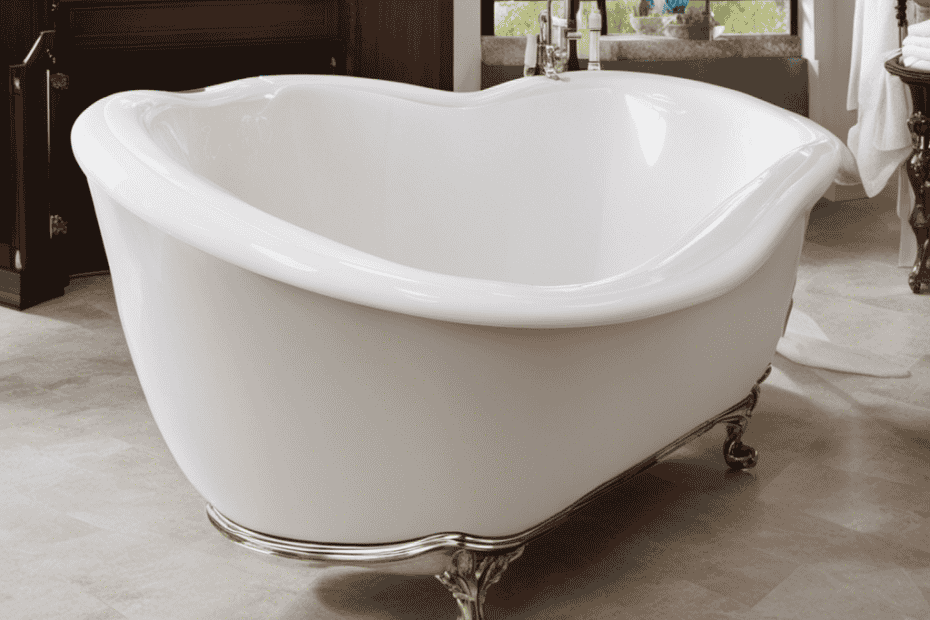 An image of a sparkling white bathtub, marred by vibrant splatters of essential oil stains