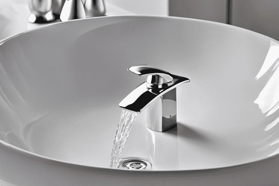 An image capturing the process of removing a bathtub stopper: hands gripping a sleek, chrome stopper lever, gently lifting it upwards, revealing the drain below, while water cascades down in a mesmerizing flow