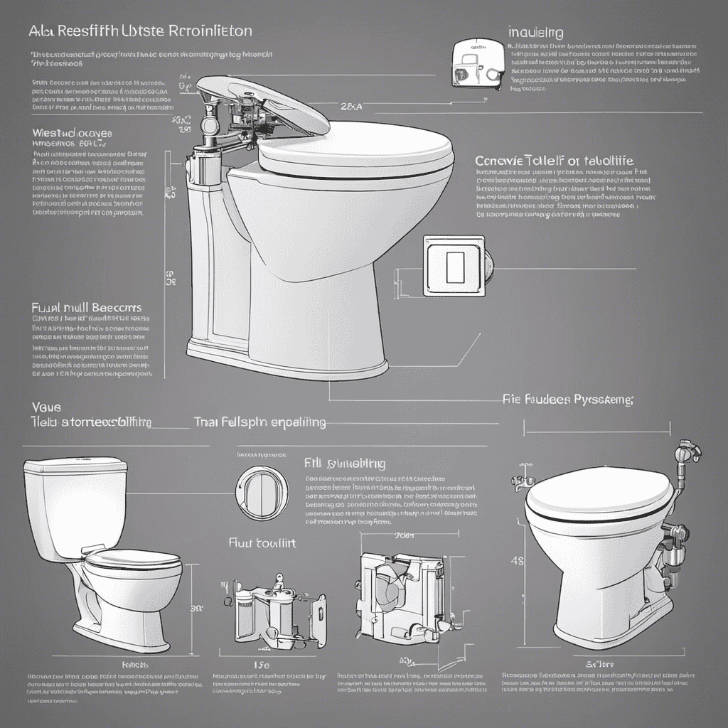 An image showcasing a step-by-step visual guide on retrofitting a toilet for water efficiency