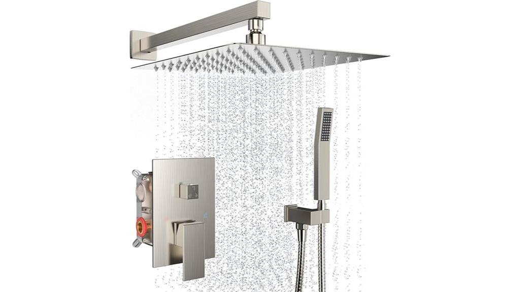 rain shower system 12 inches