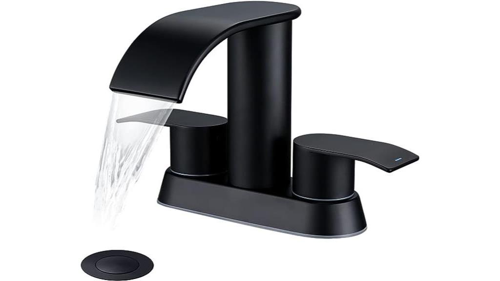sleek modern waterfall faucet