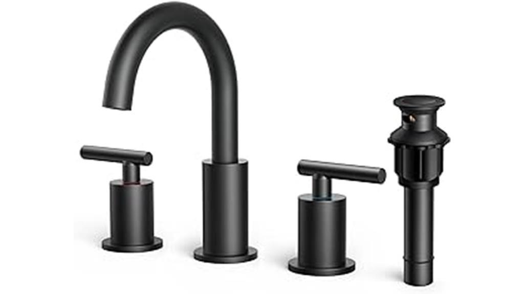 stylish and durable black faucet