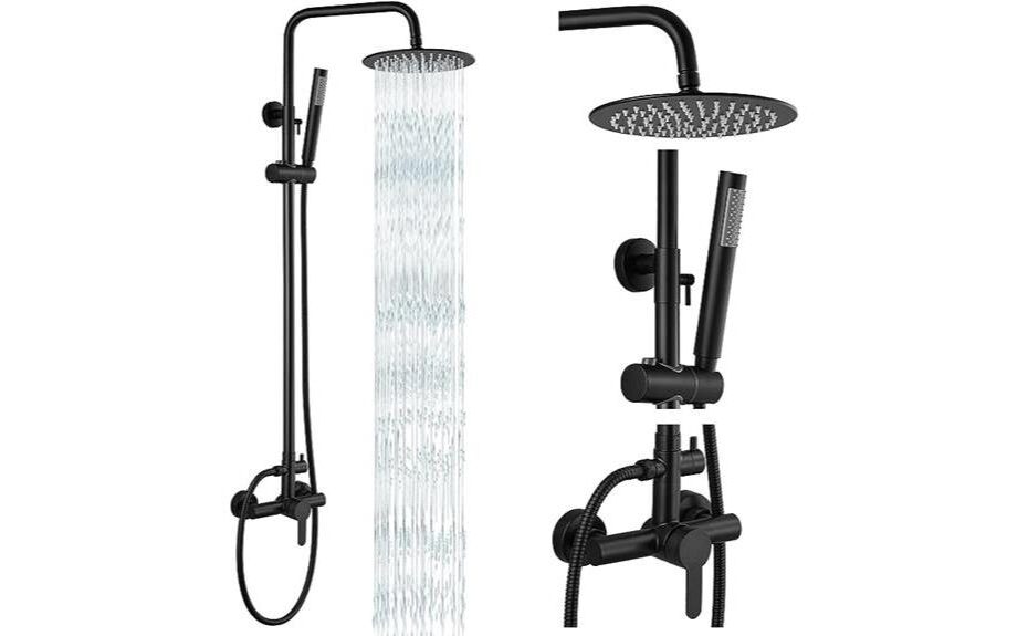 stylish and durable outdoor shower fixture