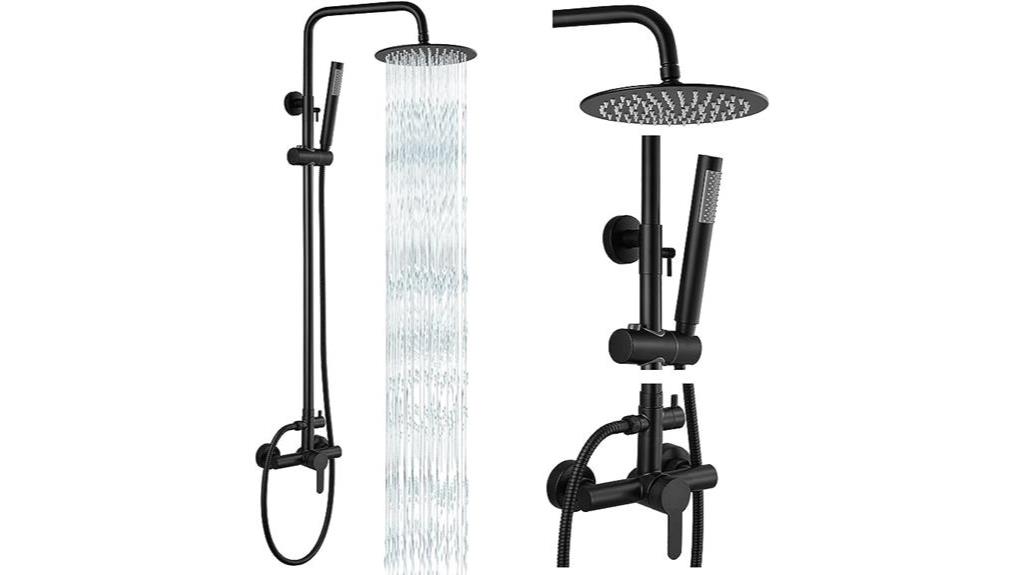 stylish and durable outdoor shower fixture