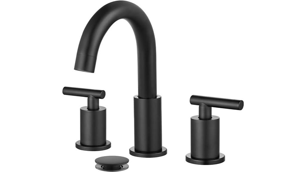 stylish matte black faucet