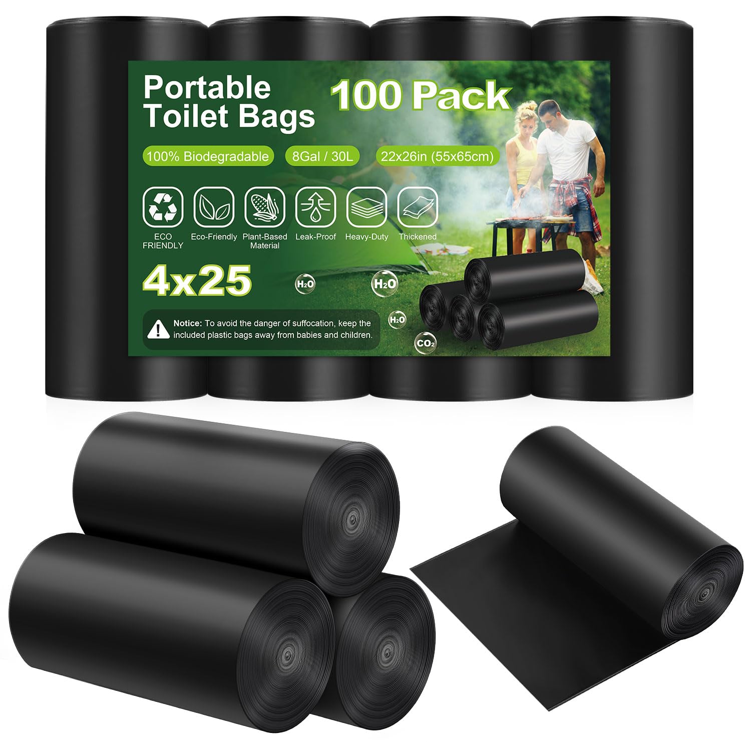 JIPNO Compostable Toilet Bags