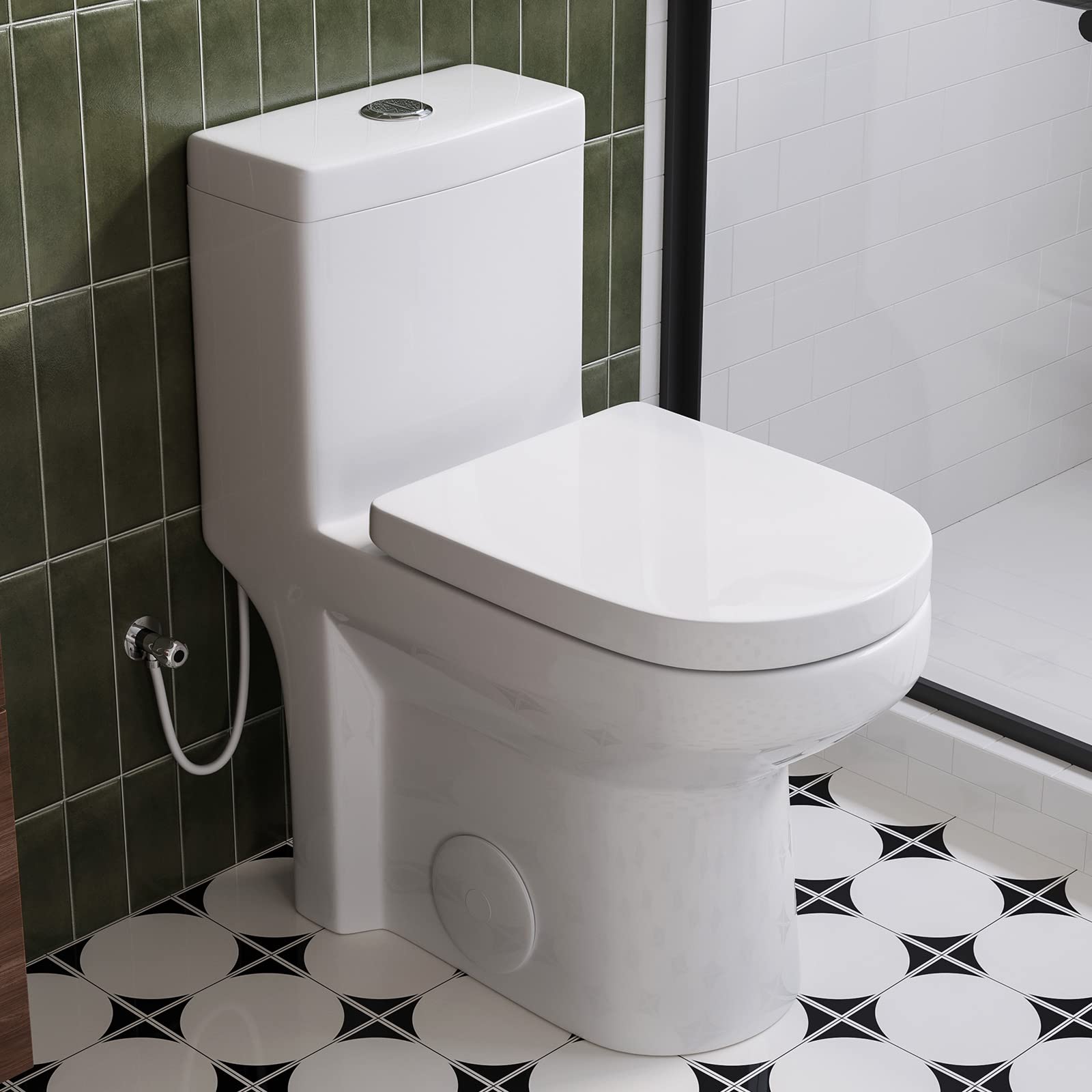 HOROW HWMT-8733U Small Compact One Piece Toilet
