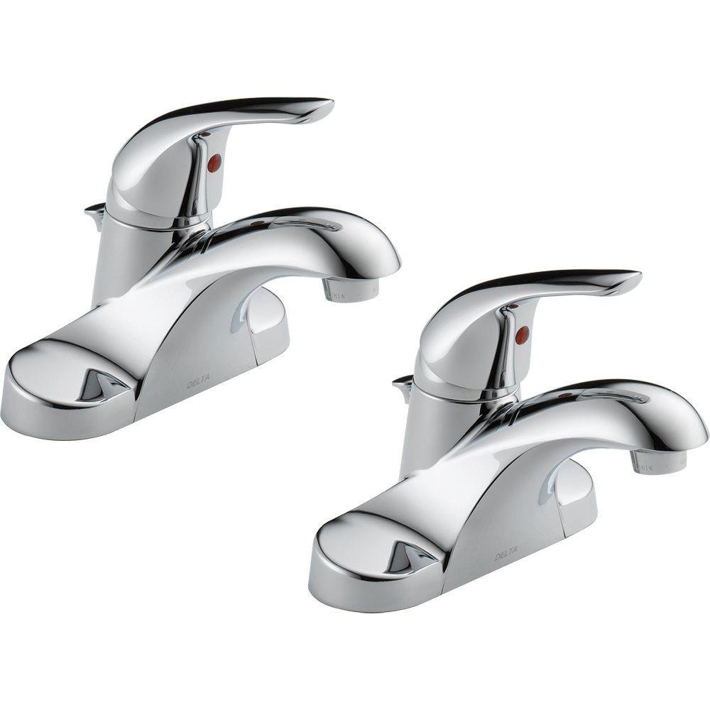Delta Foundations Single-Handle Low-Arc Bathroom Faucet