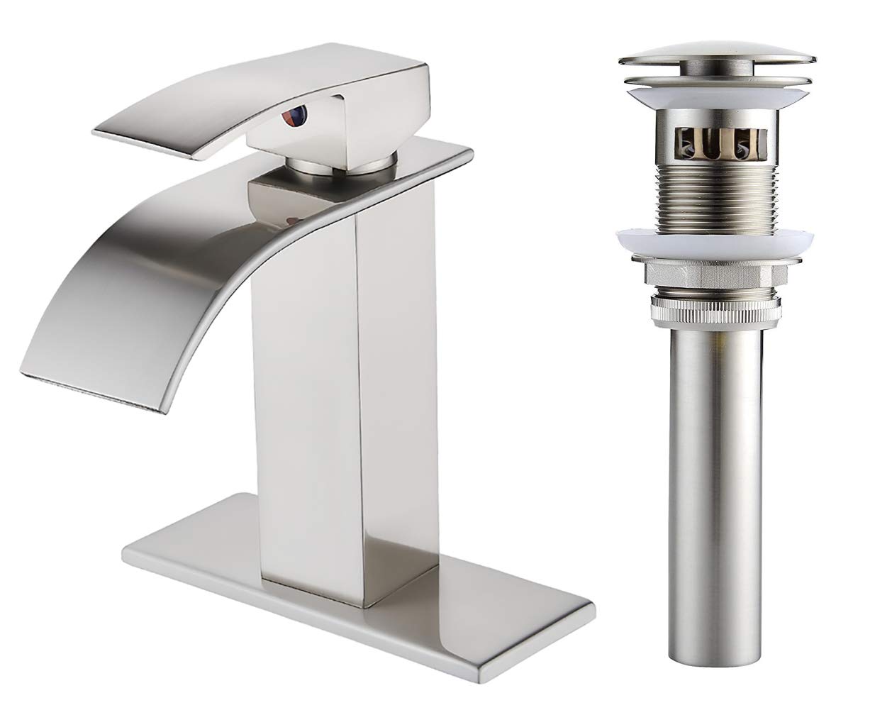 VOTON Waterfall Spout Single Handle Bathroom Faucet