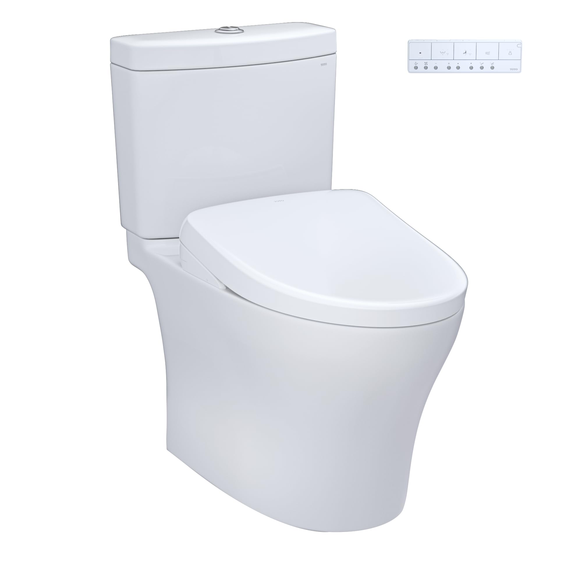 TOTO® WASHLET®+ Aquia® IV Two-Piece Elongated Dual Flush 1.28 and 0.9 GPF Toilet with S7 Contemporary Bidet Seat