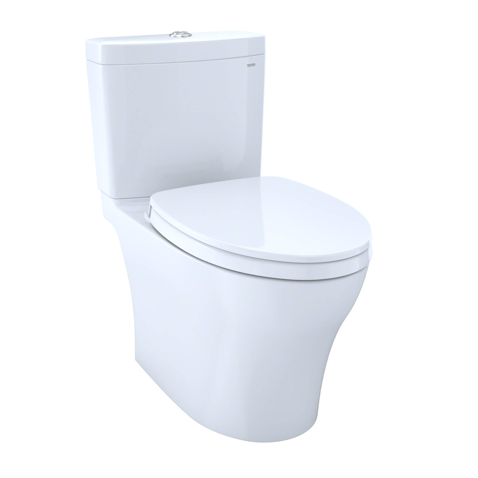 TOTO Aquia IV WASHLET+ Two-Piece Elongated Dual Flush 1.28 and 0.9 GPF Toilet with CEFIONTECT