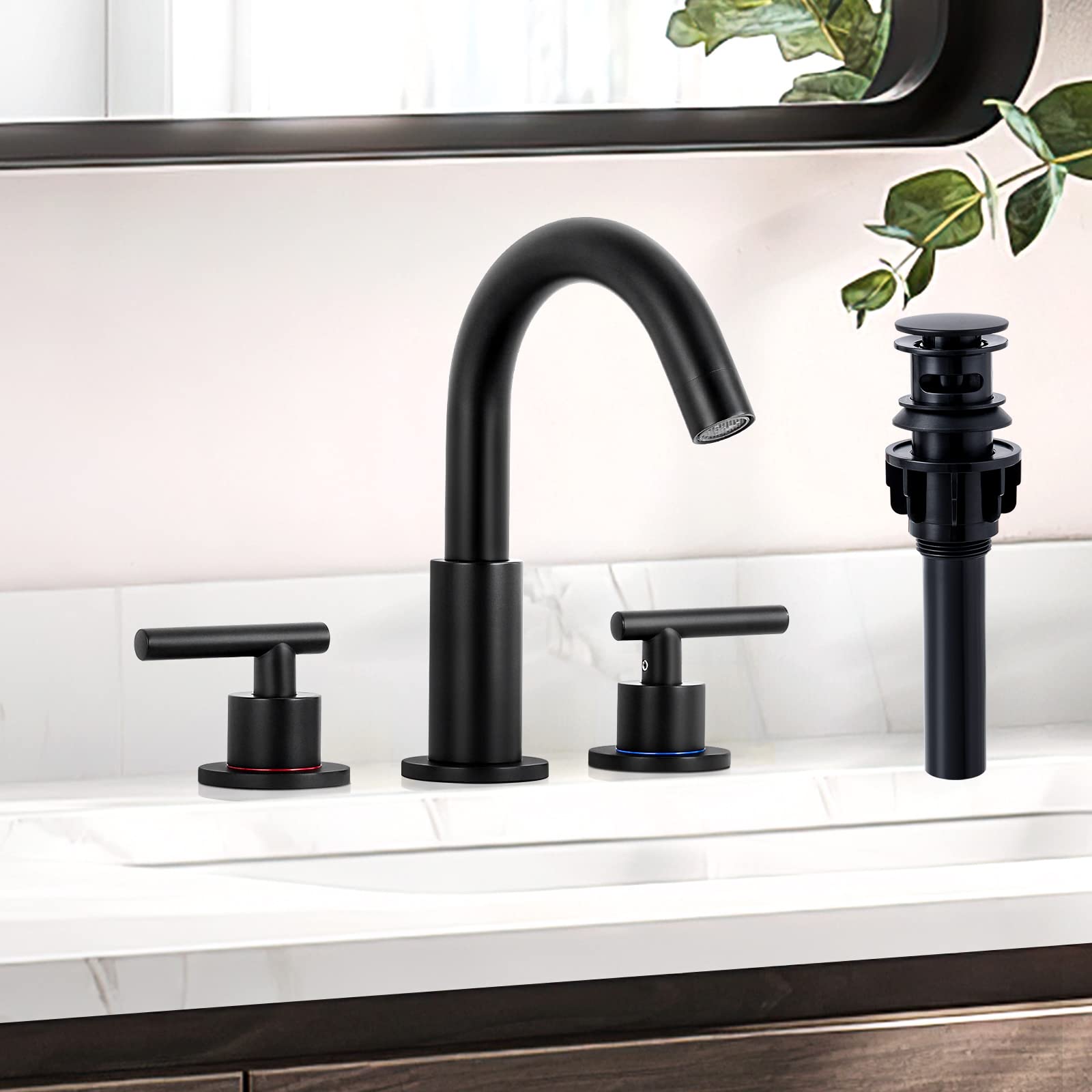 KZH Matte Black Bathroom Faucet