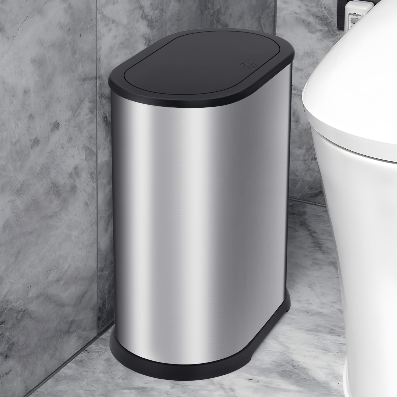 Anzoymx Stainless Steel Bathroom Trash Cans