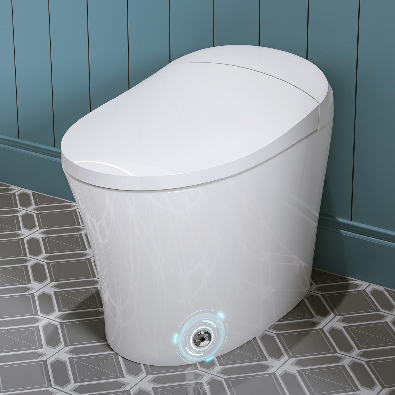 HOROW Tankless Toilet Bidet Combo with Self-Cleaning Nozzle