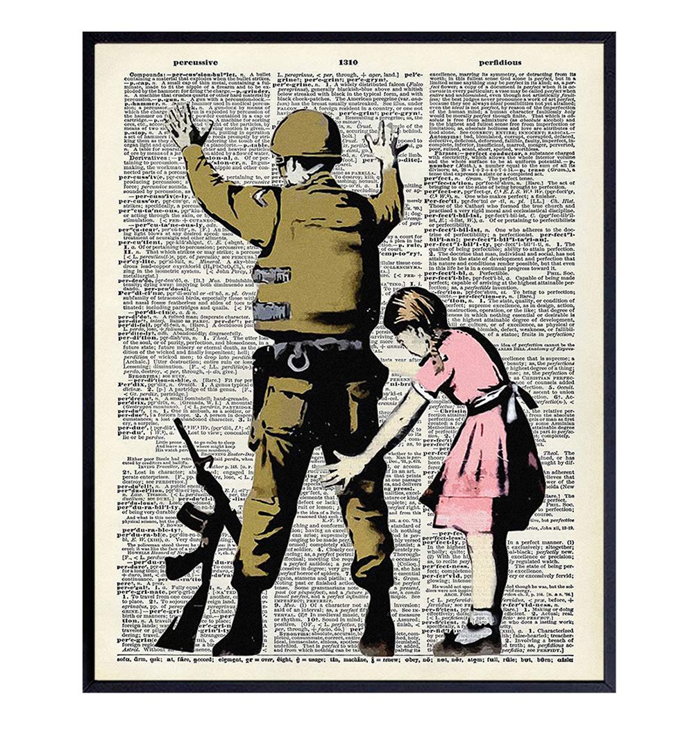 Banksy Soldier Graffiti Dictionary 8x10 Wall Decor Picture