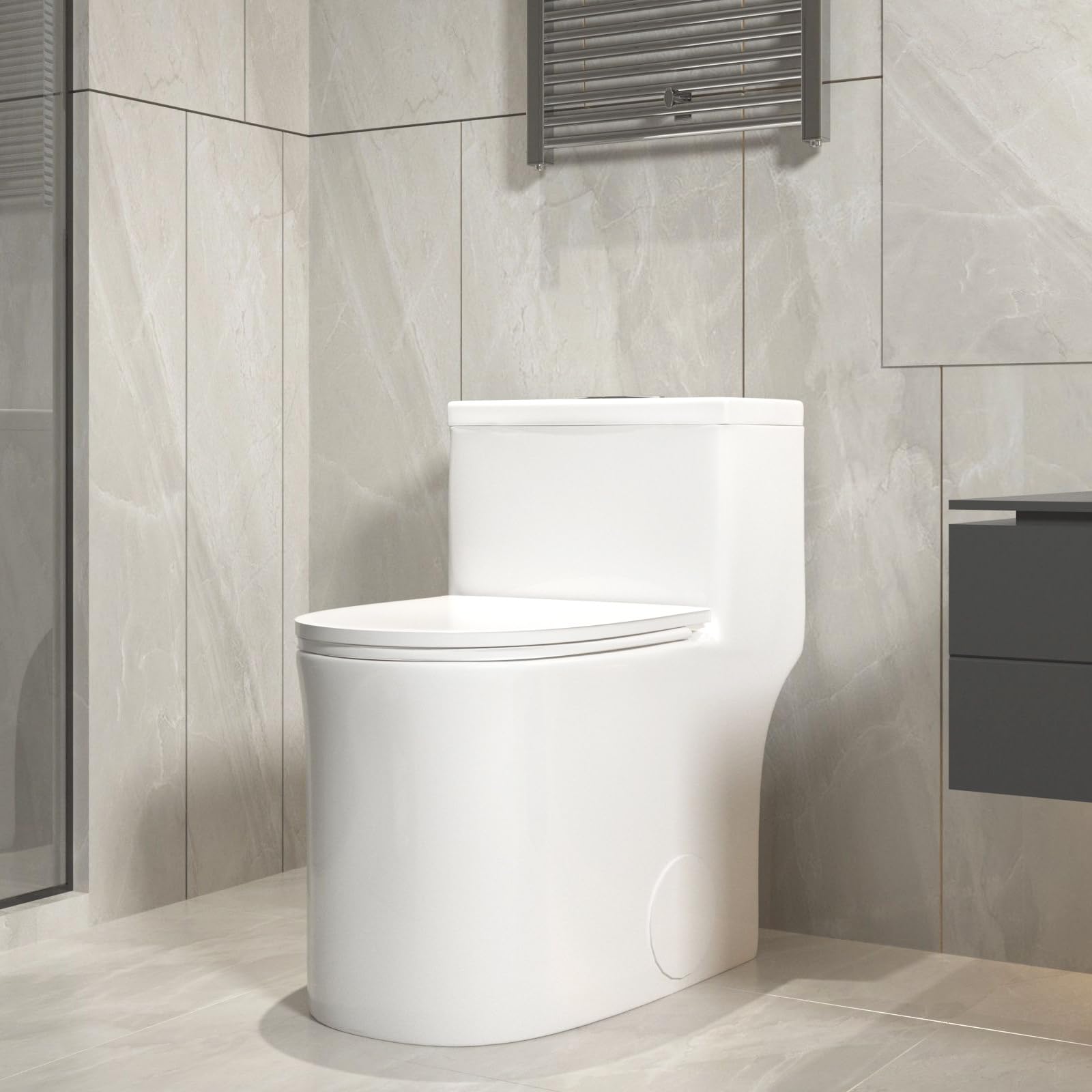 Simple Project Compact Elongated One Piece Toilet