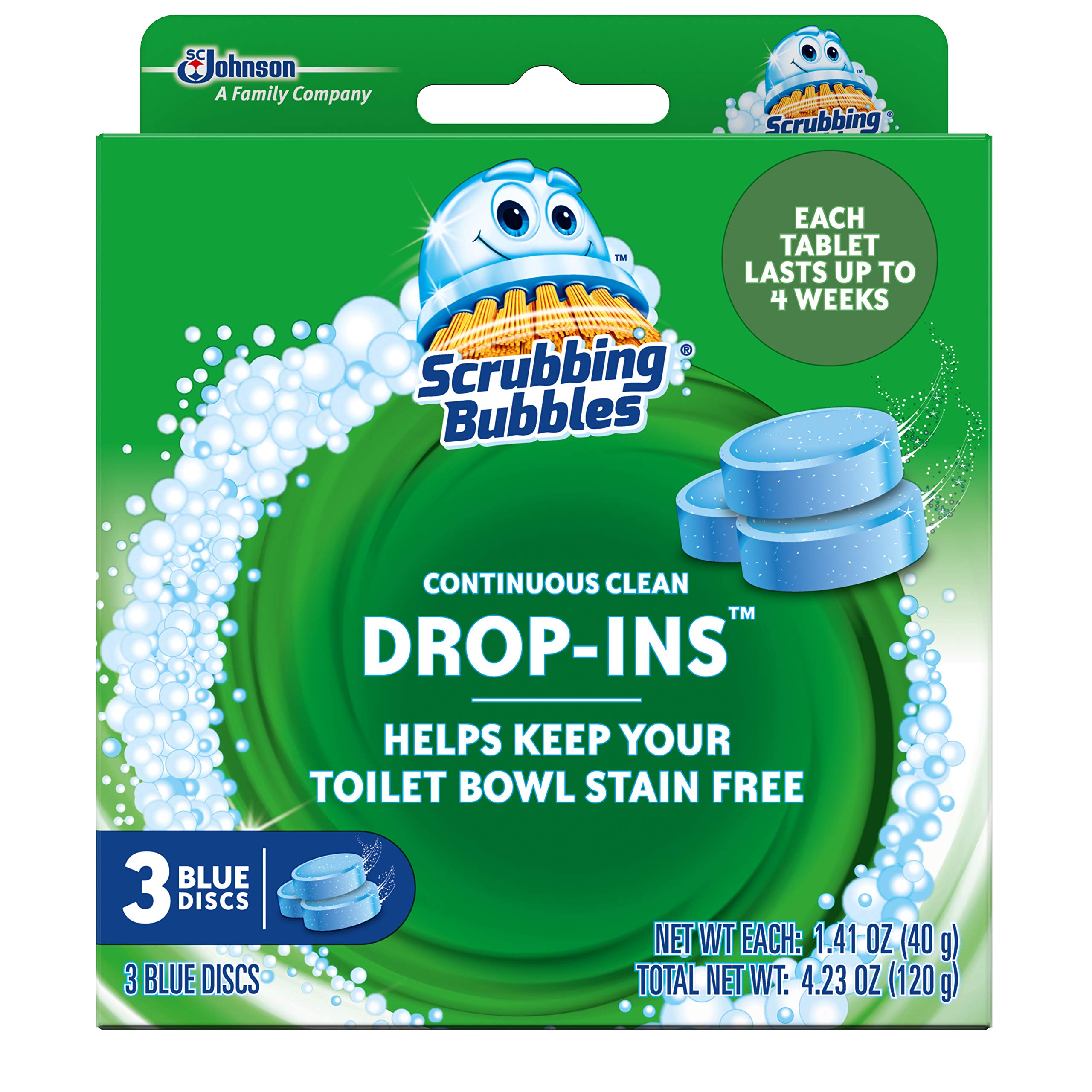 Scrubbing Bubbles Continuous Clean Drop-Ins Toilet Cleaner Tablet