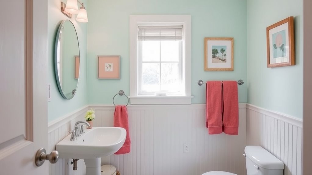 affordable bathroom wall makeover