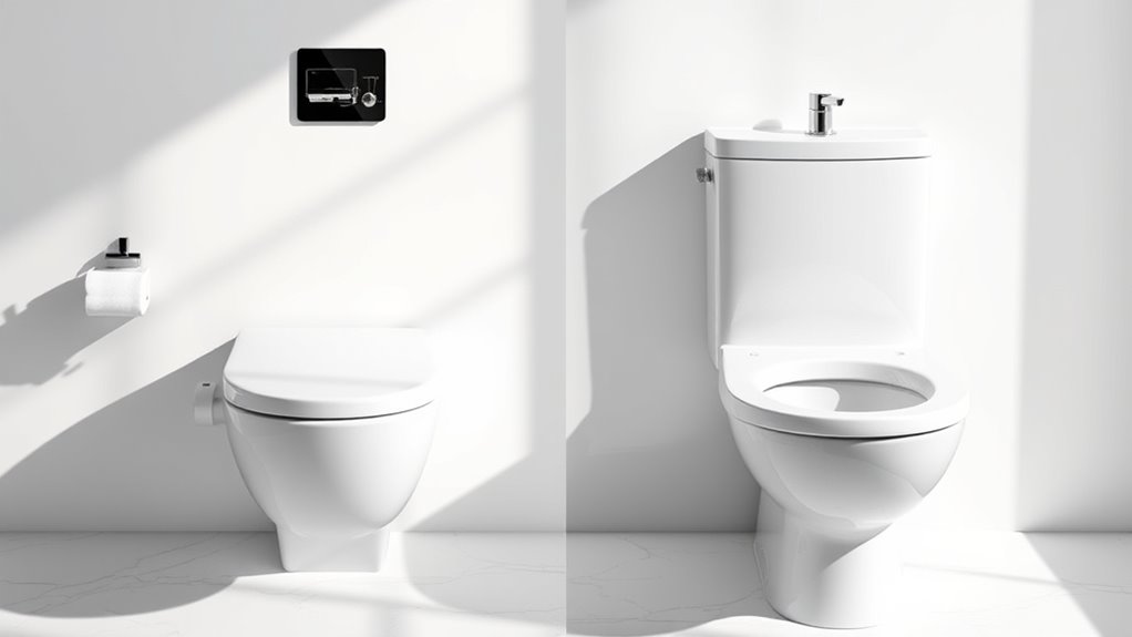 comparing tankless and tank toilets