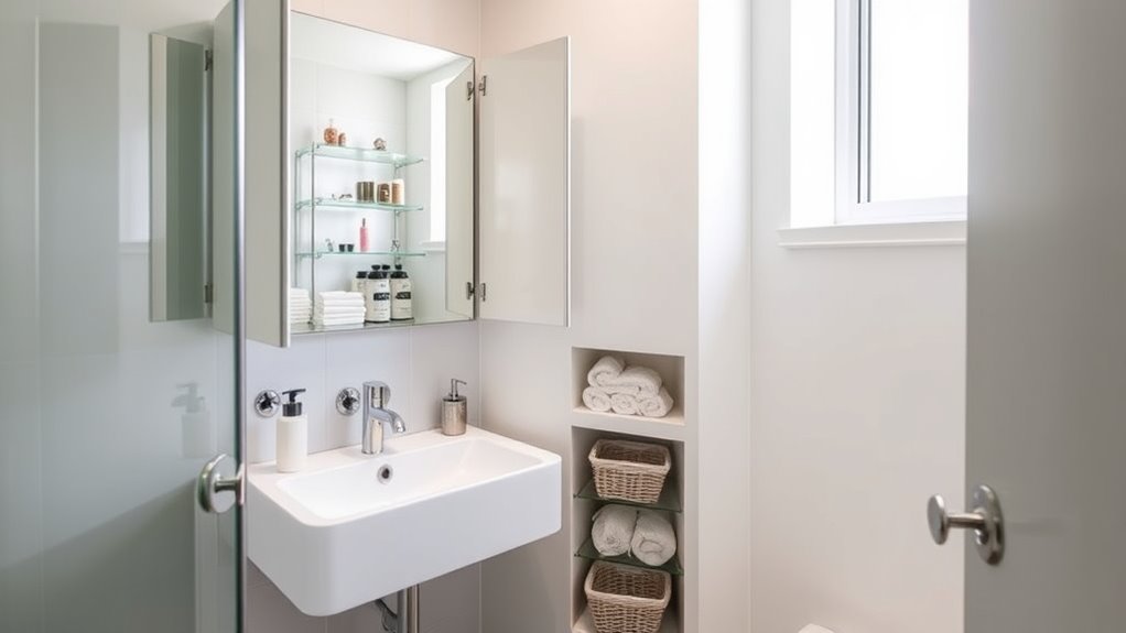 concealed storage for clutter