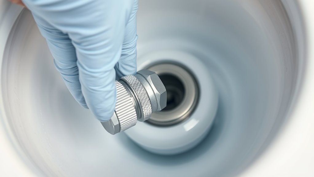 disconnect drain loosen lift
