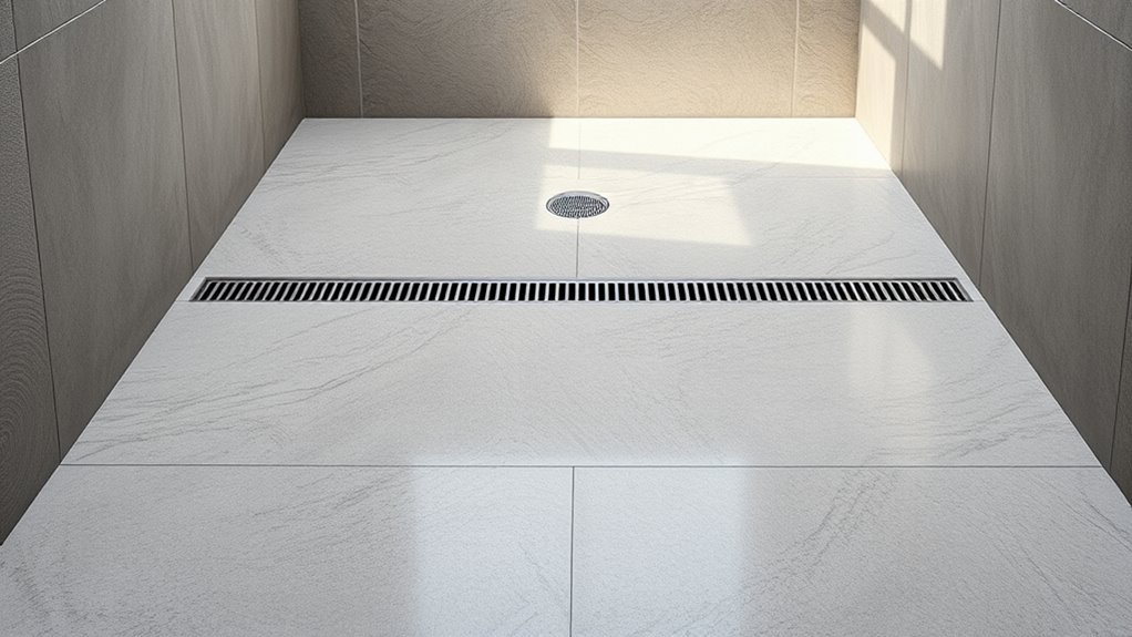 proper shower drainage slope