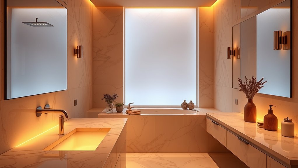 relaxing layered led lighting