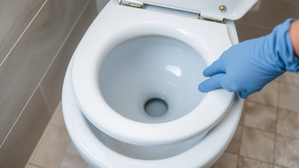 remove and clean toilet