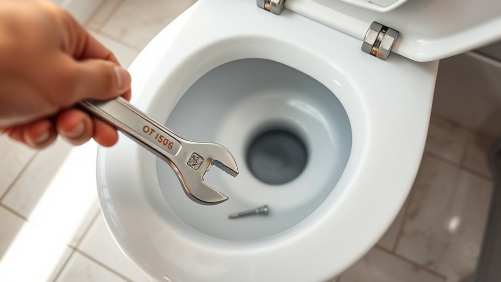 replace toilet hardware securely