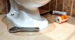 seal toilet base leak