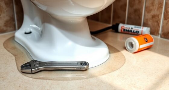 seal toilet base leak