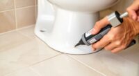 seal toilet to floor