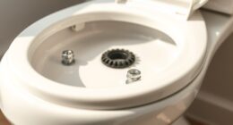 secure and tighten toilet
