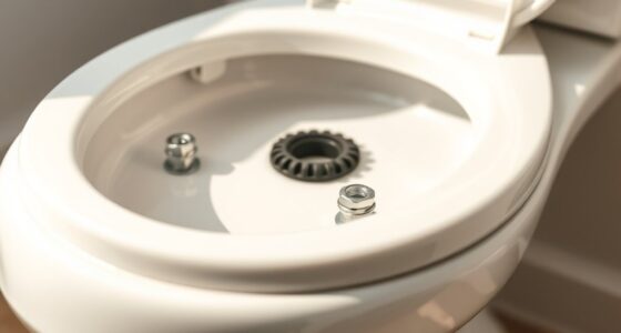secure and tighten toilet