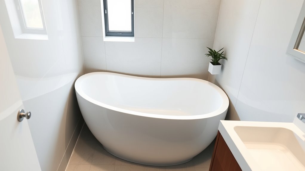 space saving curved tubs