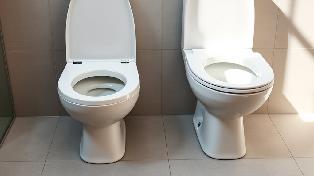standard toilet height and design